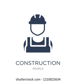 Construction worker icon. Trendy flat vector Construction worker icon on white background from People collection, vector illustration can be use for web and mobile, eps10