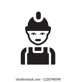 Construction worker icon. Trendy Construction worker logo concept on white background from People collection. Suitable for use on web apps, mobile apps and print media.
