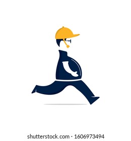 Construction worker icon vector design.	