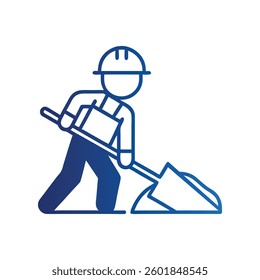 Construction Worker Icon Vector Design.	
