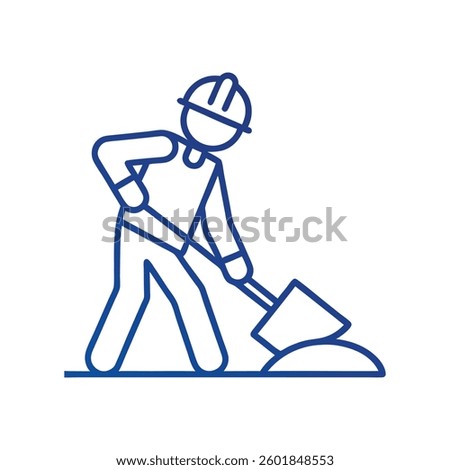 Construction Worker Icon Vector Design.	
