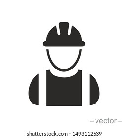 Construction worker icon. Vector illustration.