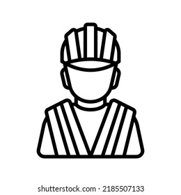 Construction worker icon. vector illustration
