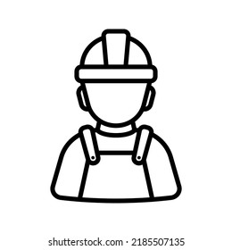 Construction worker icon. vector illustration