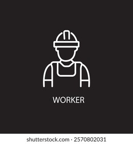 Construction worker icon vector illustration