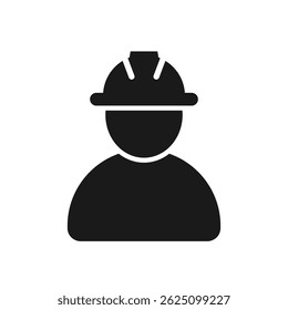 Ícone do trabalhador de construção. Vetor Person Profile Pictograma de Avatar Trabalho. ilustração de stock
