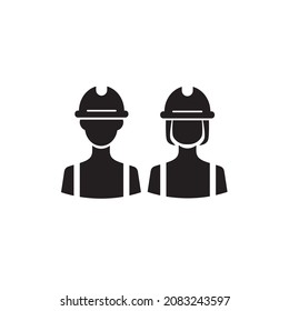 Iconos de trabajadores de construcción símbolo vectores elementos para web infográfica