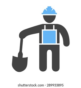 Construction worker, labor, mason icon vector image. Can also be used for construction, interiors and building. Suitable for use on web apps, mobile apps and print media.