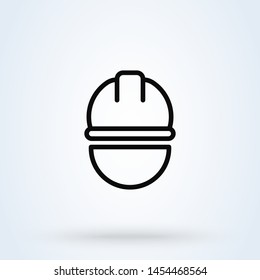 Construction worker. line art Simple vector modern icon design illustration