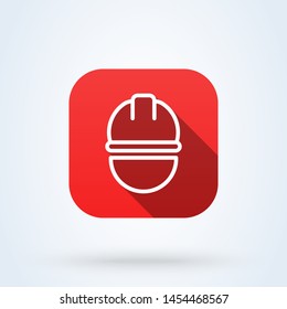 Construction worker. line art Simple vector modern icon design illustration