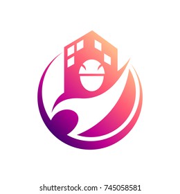 Construction Worker Logo