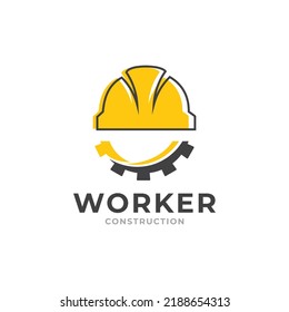 Construction Worker Logo Vector Design Stock Vector (Royalty Free ...