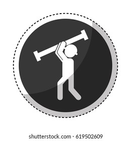 construction worker with metal column avatar
