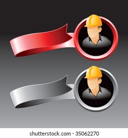 Bauarbeiter auf Bandbanner