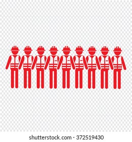 Construction Worker People Icon Illustration design