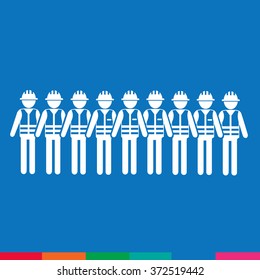 Construction Worker People Icon Illustration design