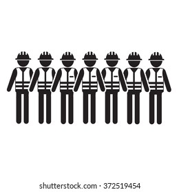 Construction Worker People Icon Illustration design
