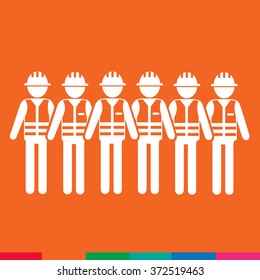 Construction Worker People Icon Illustration design