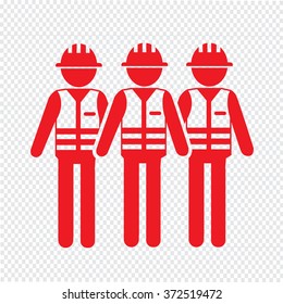 Construction Worker People Icon Illustration design