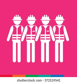 Construction Worker People Icon Illustration design