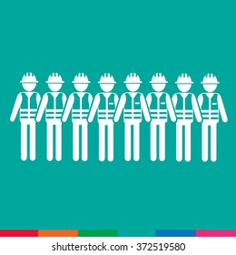 Construction Worker People Icon Illustration design