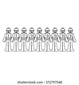 Construction Worker People Icon Illustration design