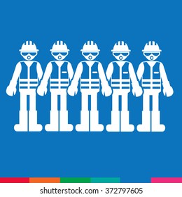 Construction Worker People Icon Illustration design