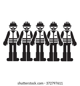 Construction Worker People Icon Illustration design