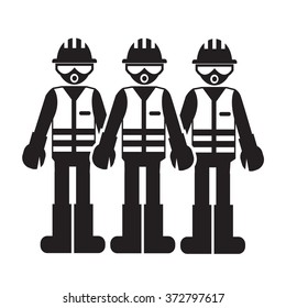 Construction Worker People Icon Illustration design