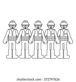 Construction Worker People Icon Illustration design
