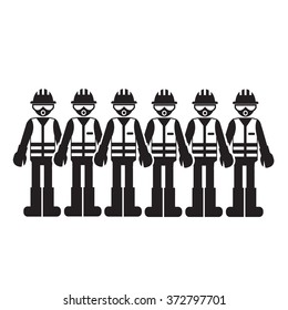 Construction Worker People Icon Illustration design