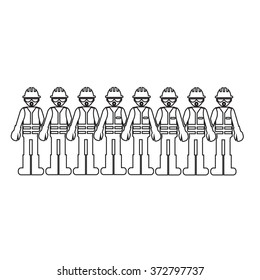 Construction Worker People Icon Illustration design