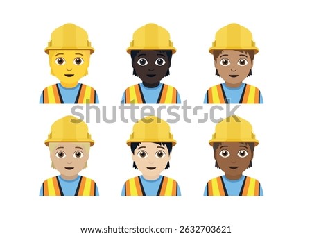 Construction Worker person working safety helmet hard hat vector symbol sign icon illustration vector