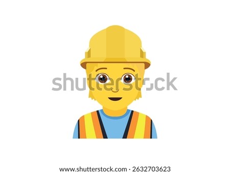 Construction Worker person working safety helmet hard hat vector symbol sign icon illustration vector