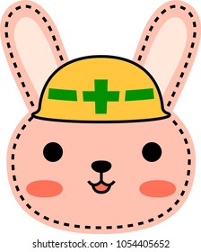 A Construction worker rabbit