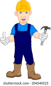  Construction worker repairman thumb up