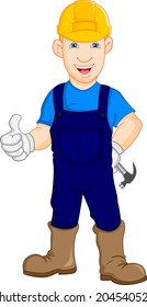  Construction worker repairman thumb up