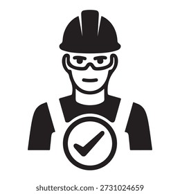 Construction Worker Safety Approved Icon