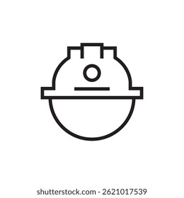 construction worker safety helmet cap icon editable outline stroke vector eps