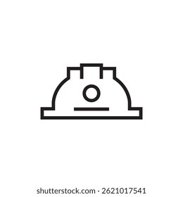 construction worker safety helmet cap icon editable outline stroke vector eps