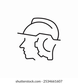 construction worker settings icon sign vector