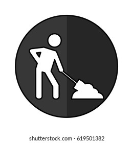 construction worker with shovel avatar