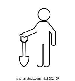 construction worker with shovel avatar