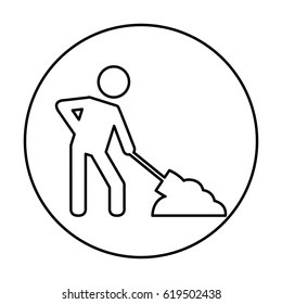 construction worker with shovel avatar