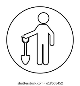 construction worker with shovel avatar