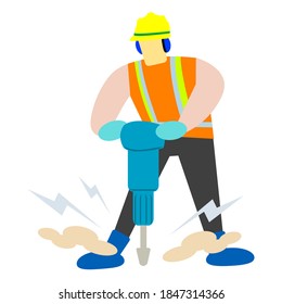 Construction Worker, Construction Sign, Worker Character, Construction Worker Drill, Worker Life, Miners Life, Miners Drill, Laborer, Life Struggle, Slice of Life, Construction Character