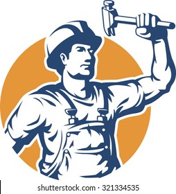 Construction Worker Silhouette Vector