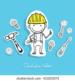 Construction Worker Toolsvector Illustration 260nw 413253373 