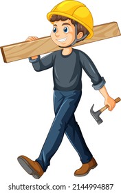 A construction worker in uniform  illustration