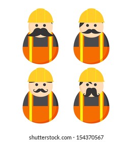 construction worker user picture avatar portrait orange suit